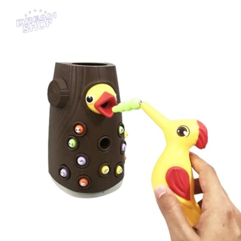 Magnetyczna gra nakarm ptaszka dzięcioł Montessori LS-29 Magnetyczna gra nakarm ptaszka dzięcioł Montessori LS-29