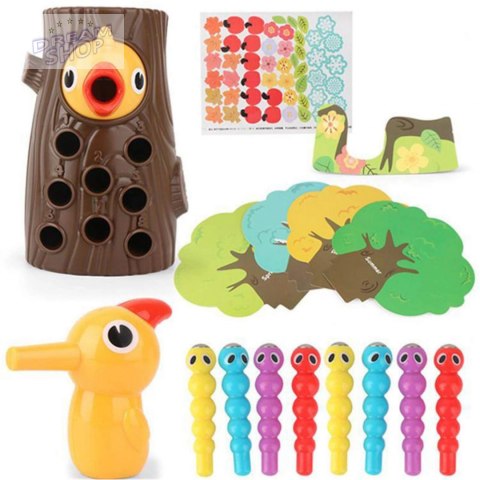 Magnetyczna gra nakarm ptaszka dzięcioł Montessori LS-29 Magnetyczna gra nakarm ptaszka dzięcioł Montessori LS-29