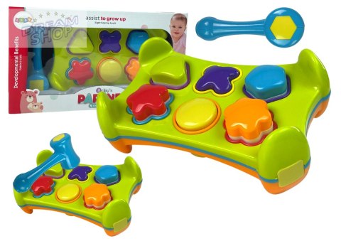 Sorter Edukacyjny Dwustronny Wbijanka Młotkiem Klocki Kształty Sorter Edukacyjny Dwustronny Wbijanka Młotkiem Klocki Kształty