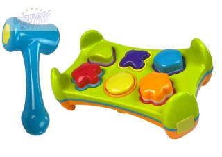 Sorter Edukacyjny Dwustronny Wbijanka Młotkiem Klocki Kształty