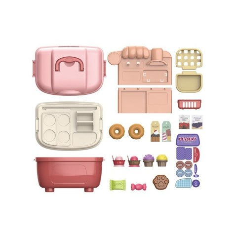 WOOPIE Cukiernia Lodziarnia 2w1 Sklep Walizka 22 el.