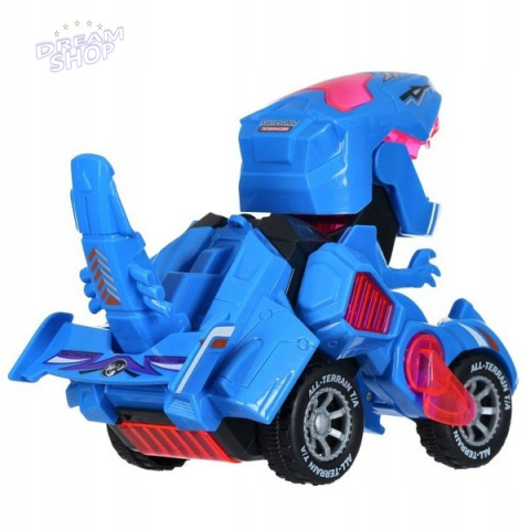 AUTO ROBOT DINOZAUR ZMIENIAJĄCY JEŹDZI GRA ŚWIECI LED AUTO ROBOT DINOZAUR ZMIENIAJĄCY JEŹDZI GRA ŚWIECI LED