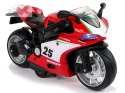 Motocykl Sportowy Czerwony 1:12 Napęd Pull-Back Dźwięk Światła