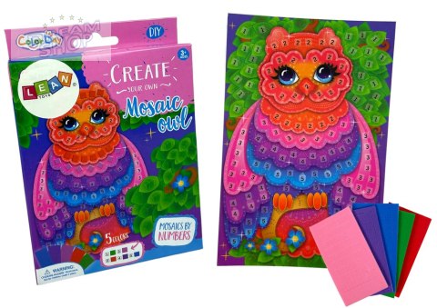 Zestaw DIY Kolorowa Mozaika Wyklejanka Sowa Zestaw DIY Kolorowa Mozaika Wyklejanka Sowa