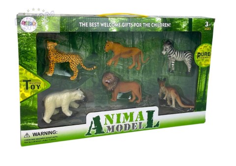 Zestaw Figurek Afryka Dzikie Zwierzęta Kangur Zebra Zestaw Figurek Afryka Dzikie Zwierzęta Kangur Zebra