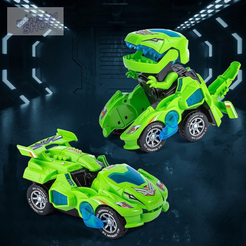 AUTO ROBOT DINOZAUR ZMIENIAJĄCY JEŹDZI GRA ŚWIECI LED AUTO ROBOT DINOZAUR ZMIENIAJĄCY JEŹDZI GRA ŚWIECI LED