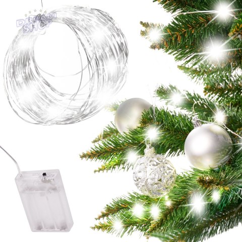 Lampki LED druciki dekoracyjne 10m 100LED zimny biały Lampki LED druciki dekoracyjne 10m 100LED zimny biały
