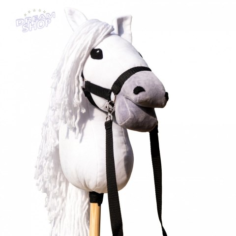 Skippi hobby horse z kantarem biały koń A3 duży Skippi hobby horse z kantarem biały koń A3 duży