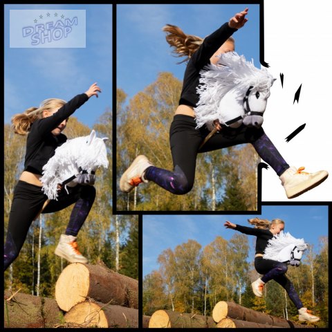 Skippi hobby horse z kantarem brązowy koń A3 duży Skippi hobby horse z kantarem brązowy koń A3 duży