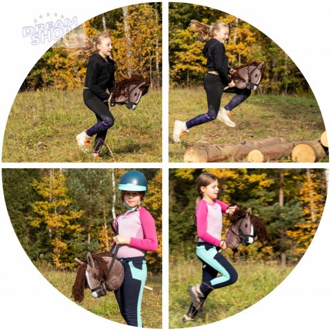 Skippi hobby horse z kantarem brązowy koń A3 duży Skippi hobby horse z kantarem brązowy koń A3 duży