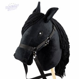 Skippi hobby horse z kantarem czarny koń A3 duży