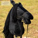 Skippi hobby horse z kantarem czarny koń A3 duży