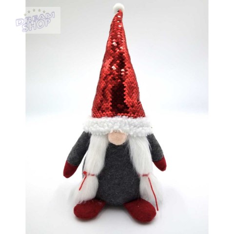 Skrzat dekoracyjny z magicznymi cekinami 35 cm szary Skrzat dekoracyjny z magicznymi cekinami 35 cm szary