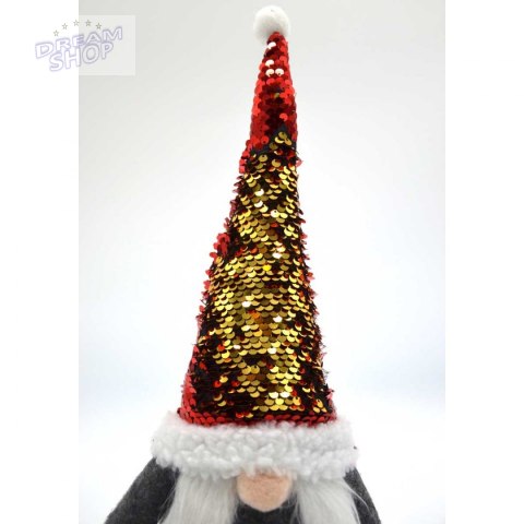 Skrzat dekoracyjny z magicznymi cekinami 35 cm szary Skrzat dekoracyjny z magicznymi cekinami 35 cm szary