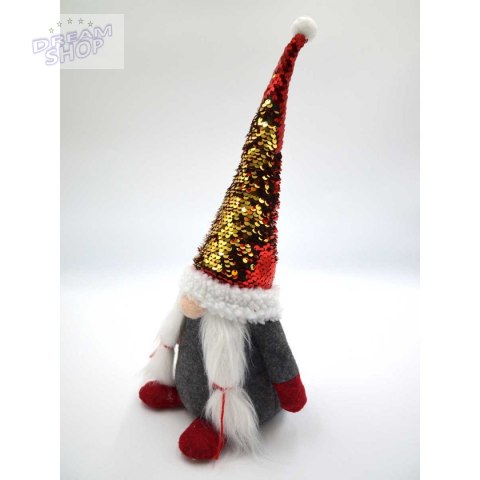 Skrzat dekoracyjny z magicznymi cekinami 35 cm szary Skrzat dekoracyjny z magicznymi cekinami 35 cm szary