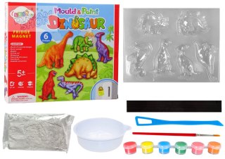 Zestaw DIY Do Malowania Dinozaury Gips Magnesy