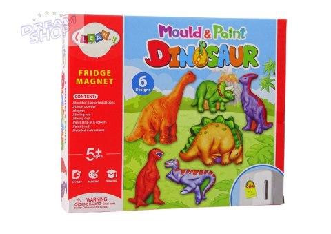 Zestaw DIY Do Malowania Dinozaury Gips Magnesy Zestaw DIY Do Malowania Dinozaury Gips Magnesy