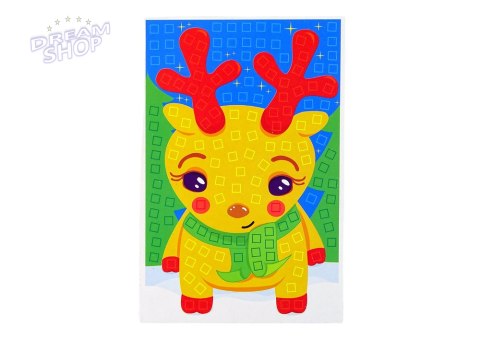 Zestaw DIY Kolorowa Mozaika Święta Wyklejanka Renifer Zestaw DIY Kolorowa Mozaika Święta Wyklejanka Renifer