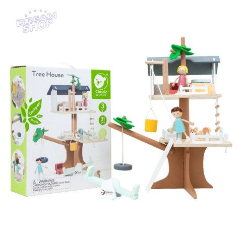 CLASSIC WORLD Drewniany Domek na Drzewie dla Lalek 31 el. CLASSIC WORLD Drewniany Domek na Drzewie dla Lalek 31 el.