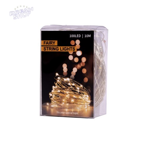 Lampki LED druciki dekoracyjne 10m 100LED multikolor Lampki LED druciki dekoracyjne 10m 100LED multikolor