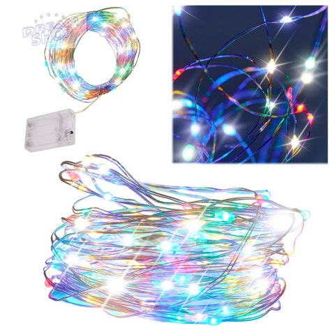 Lampki LED druciki dekoracyjne 5m 50LED multikolor Lampki LED druciki dekoracyjne 5m 50LED multikolor