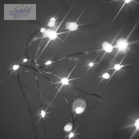 Lampki LED druciki dekoracyjne 5m 50LED zimny biały Lampki LED druciki dekoracyjne 5m 50LED zimny biały