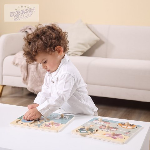 VIGA PolarB Drewniane Puzzle Zwierzęta z Pinezkami VIGA PolarB Drewniane Puzzle Zwierzęta z Pinezkami