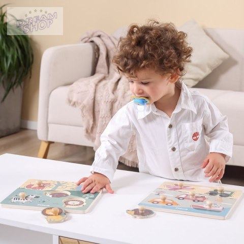 VIGA PolarB Drewniane Puzzle Zwierzęta z Pinezkami VIGA PolarB Drewniane Puzzle Zwierzęta z Pinezkami