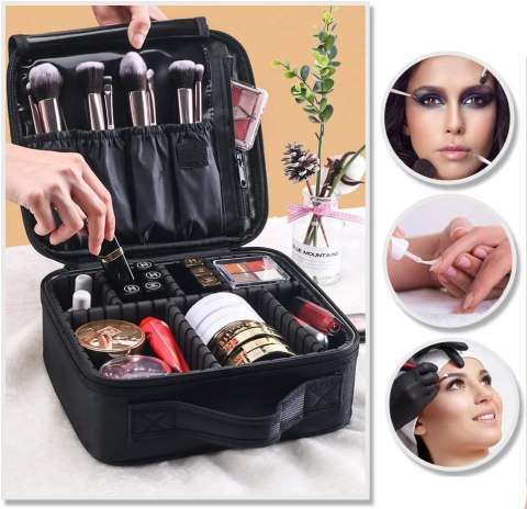 Organizer na kosmetyki kuferek POLVERE czarny