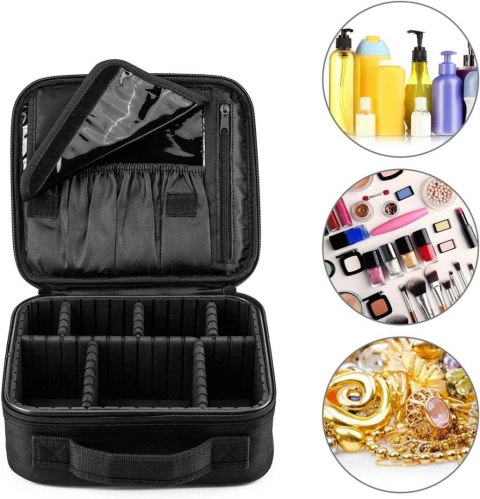 Organizer na kosmetyki kuferek POLVERE czarny