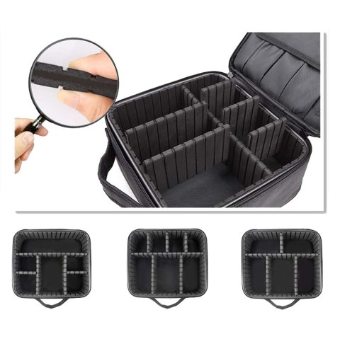 Organizer na kosmetyki kuferek POLVERE czarny