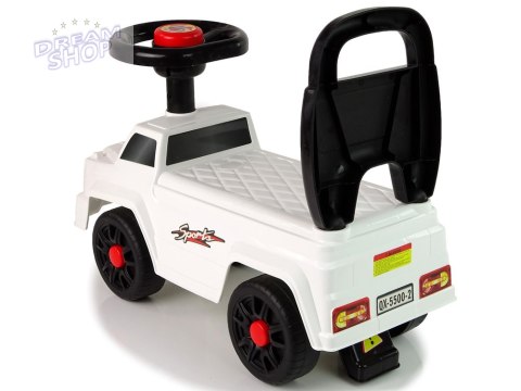 Samochód Jeździk QX-5500- 2 Klakson Oparcie Biały Samochód Jeździk QX-5500- 2 Klakson Oparcie Biały