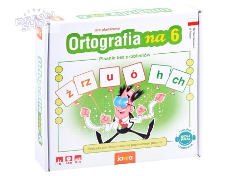 Jawa Edukacyjna gra planszowa Ortografia na 6 Nauka poprawnej pisowni GR0382 Jawa Edukacyjna gra planszowa Ortografia na 6 Nauka poprawnej pisowni GR0382