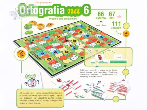Jawa Edukacyjna gra planszowa Ortografia na 6 Nauka poprawnej pisowni GR0382 Jawa Edukacyjna gra planszowa Ortografia na 6 Nauka poprawnej pisowni GR0382