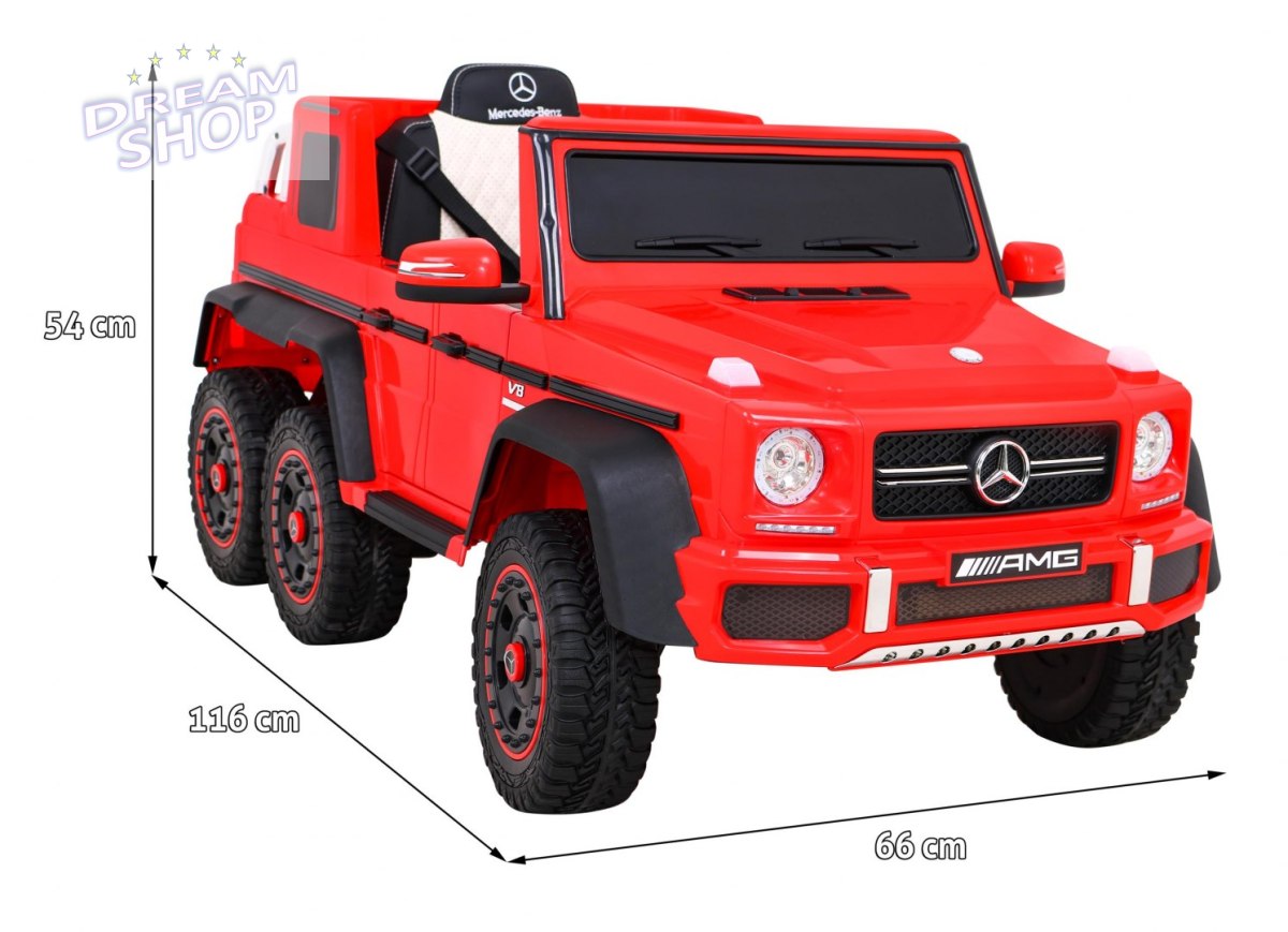 Pojazd Mercedes G63 6x6 AMG Czerwony Pojazd Mercedes G63 6x6 AMG Czerwony