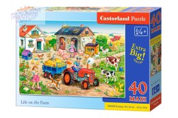 Puzzle 40-elementów MAXI Life on the Farm