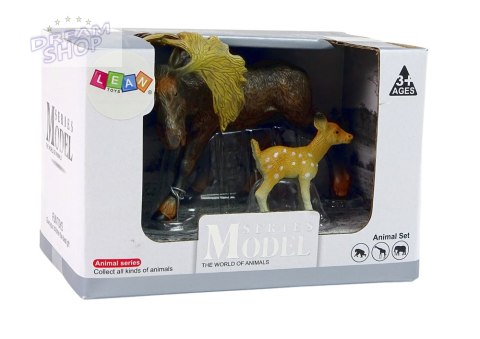 Zestaw 2 Figurek Łoś Sarna Zwierzęta Leśne Figurka Zestaw 2 Figurek Łoś Sarna Zwierzęta Leśne Figurka