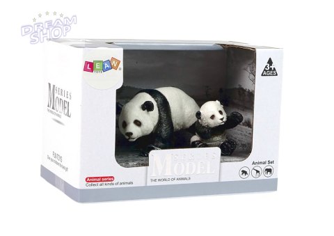Zestaw 2 Figurek Panda z młodą Pandą Zwierzęta Świata