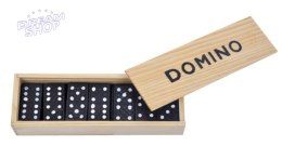 Domino drewniane klocki gra rodzinna + pudełko