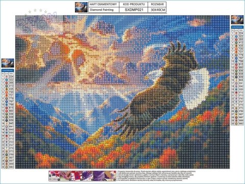 Haft Diamentowy, Obraz, Mozaika Diamentowa Diamond Painting, ORZEŁ NA NIEBIE 40x30cm Haft Diamentowy, Obraz, Mozaika Diamentowa Diamond Painting, ORZEŁ NA NIEBIE 40x30cm