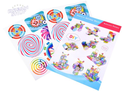 Kolorowe ruchome Klocki WAFLE 165 ele ZA4198 Kolorowe ruchome Klocki WAFLE 165 ele ZA4198