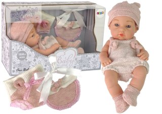 Lalka Słodki Bobas Sweter Czapeczka Różowa 30 cm