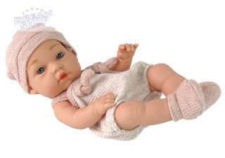 Lalka Słodki Bobas Sweter Czapeczka Różowa 30 cm