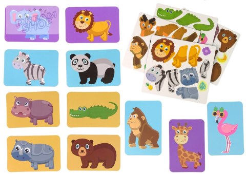 Magnetyczna Układanka Książka Zwierzęta Puzzle Krokodyl Małpka