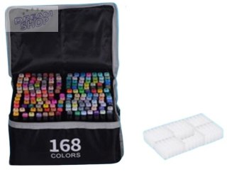 Markery dwustronne alkoholowe w etui 168 + baza