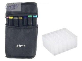 Markery dwustronne alkoholowe w etui 24 + baza