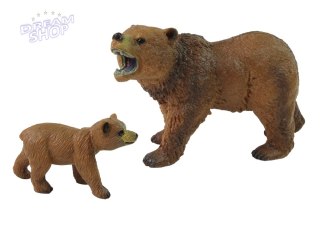 Zestaw 2 Figurek Niedźwiedź Grizli z Młodym