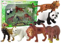 Zestaw 6 Figurek Dzikie Zwierzęta Safari Figurka Tygrys Małpa Lew