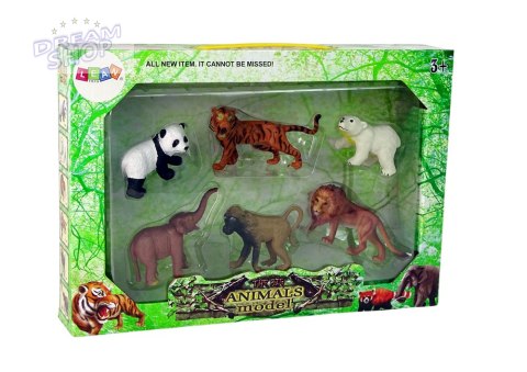 Zestaw 6 Figurek Dzikie Zwierzęta Safari Figurka Tygrys Małpa Lew Zestaw 6 Figurek Dzikie Zwierzęta Safari Figurka Tygrys Małpa Lew