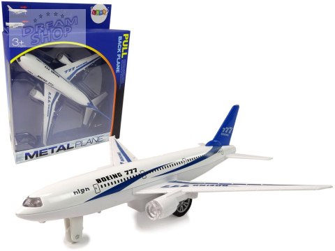 Samolot Pasażerski Boeing 777 Biały Napęd Światła Dźwięki Samolot Pasażerski Boeing 777 Biały Napęd Światła Dźwięki